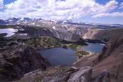 Twin Lakes seen from the Beartooth Highway - Yellowstone National Park
