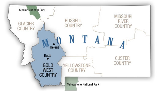 Gold West Country Map